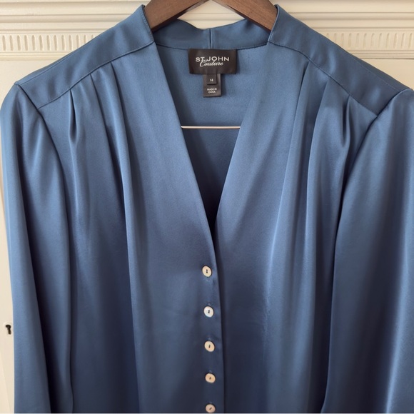 St. John Couture Satin Blouse - Picture 6 of 9